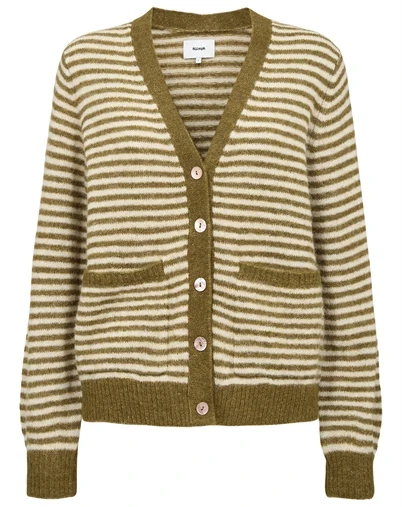 Nümph - Riette Mini Stripe Cardigan - Fir Green
